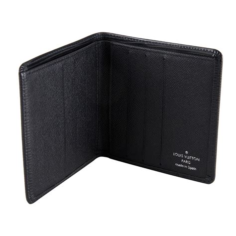 louis vuitton black leather wallet